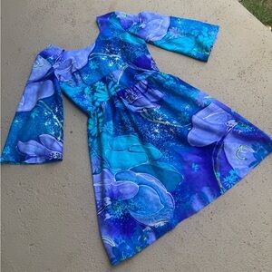 Vintage Hawaiian Lilia Honolulu barkcloth dress 1960s